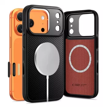 TECH-PROTECT KEVLAR ARAMID CC MAGSAFE IPHONE 17 PRO ZWART