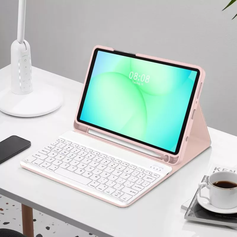 TECH-PROTECT SC Pen + Keyboard voor Samsung Galaxy Tab A9 / A11 8.7 X110 / X115 / X133 / X135, roze