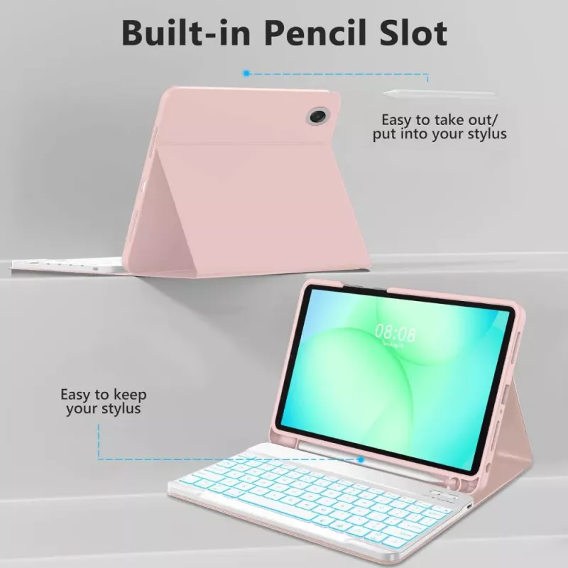 TECH-PROTECT SC PEN + KEYBOARD GALAXY TAB A9+ / A11+ PLUS 11.0 X210 / X215 / X216 / X230 / X235 / X236 ROZE