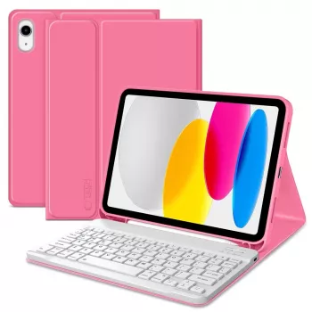Tech-Protect SC Pen + Keyboard Case voor iPad 10,9 inch (10e generatie, 2022) / 11 inch (2025) - magenta