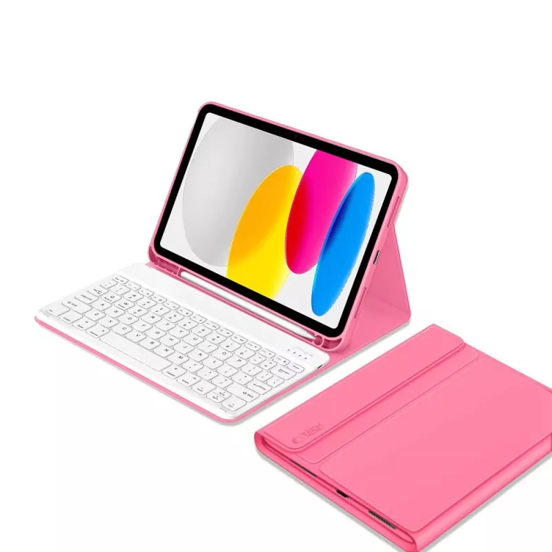Tech-Protect SC Pen + Keyboard Case voor iPad 10,9 inch (10e generatie, 2022) / 11 inch (2025) - magenta