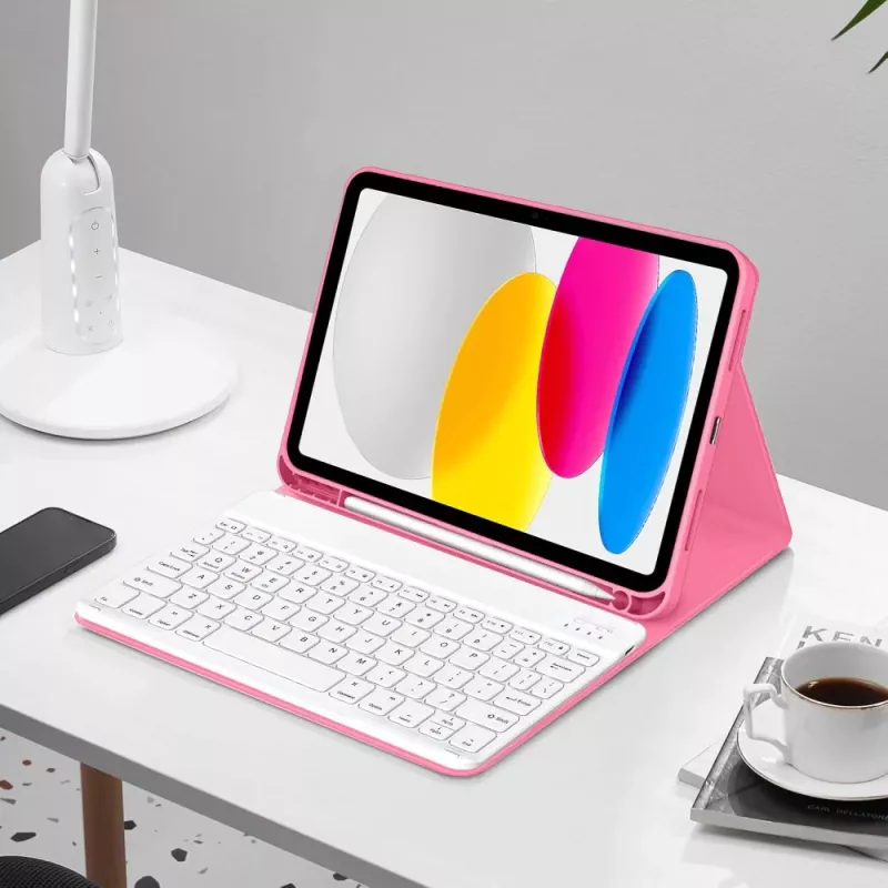 Tech-Protect SC Pen + Keyboard Case voor iPad 10,9 inch (10e generatie, 2022) / 11 inch (2025) - magenta