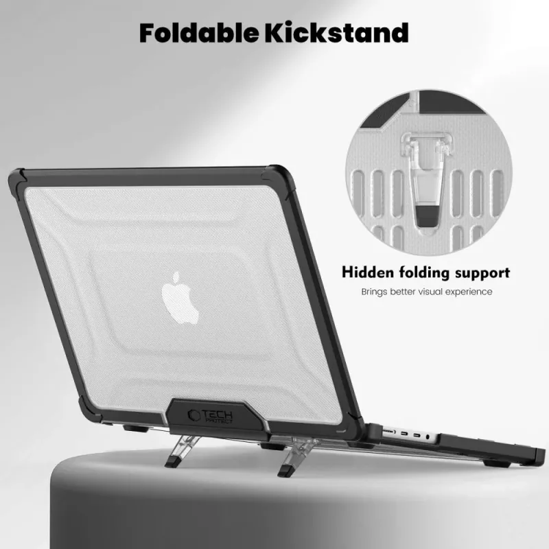 TECH-PROTECT SMARTSHELL PRO MACBOOK PRO 14 M1-M5 PRO / M5 PRO MAX 2021-2026 ZWART/TRANSPARANT