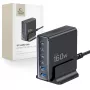TECH-PROTECT DC160W-GAN 6-poorts desktop oplader PD 160W / QC3.0 zwart
