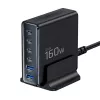 TECH-PROTECT DC160W-GAN 6-poorts desktop oplader PD 160W / QC3.0 zwart
