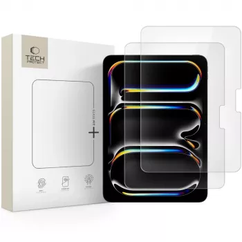 TECH-PROTECT Glass Fit+ 2-pack gehard glas schermbeschermfolie voor iPad Air 13 inch (2024-2026) / iPad Pro 13 inch (2024-2025) transparant