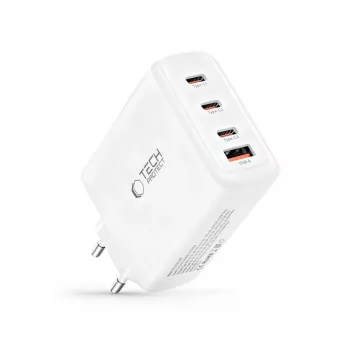 TECH-PROTECT NC120W-GAN 4-poorts netwerkoplader PD 120W / QC3.0 wit