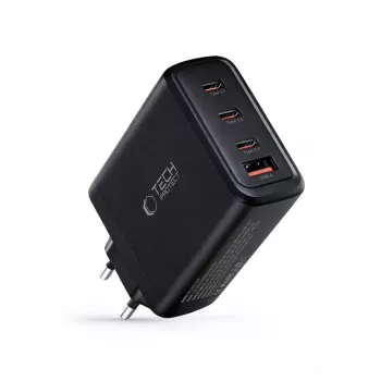 TECH-PROTECT NC120W-GAN 4-poorts netwerkoplader PD 120W / QC3.0 zwart