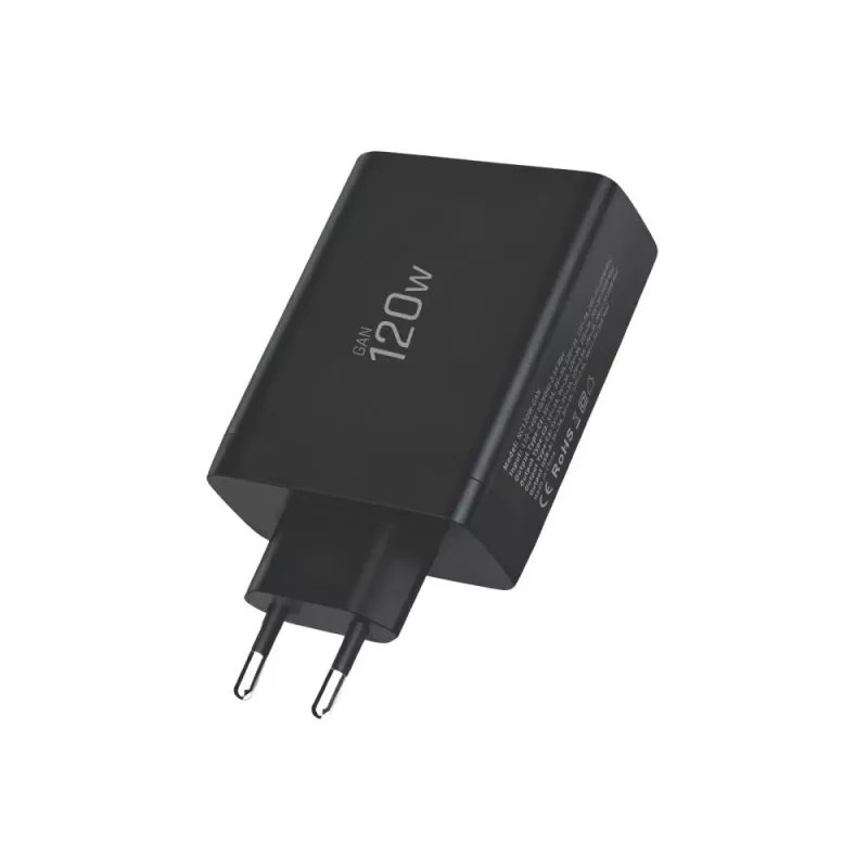 TECH-PROTECT NC120W-GAN 4-poorts netwerkoplader PD 120W / QC3.0 zwart