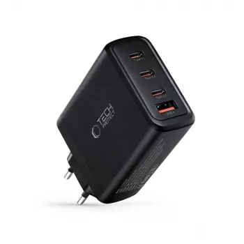 TECH-PROTECT NC140W-GAN 4-poorts netwerkoplader PD 140W / QC3.0 zwart