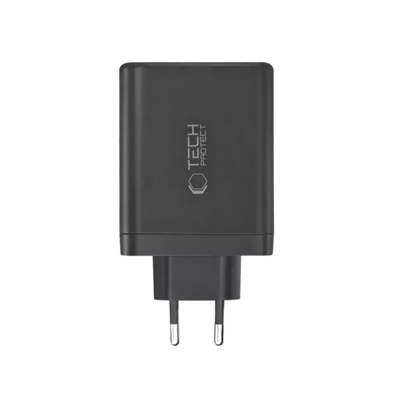 TECH-PROTECT NC140W-GAN 4-poorts netwerkoplader PD 140W / QC3.0 zwart