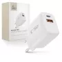 TECH-PROTECT NCA45W-GAN 2-poorts netwerkoplader PD 45W / QC3.0 wit