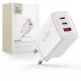 TECH-PROTECT NCA65W-GAN 3-poorts netwerkoplader PD 65W / QC3.0 wit