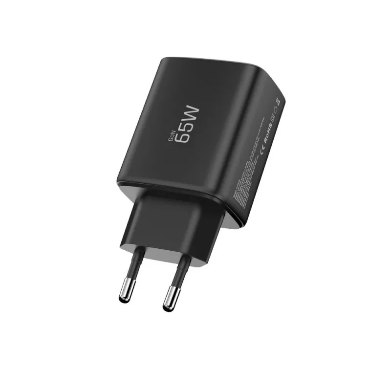TECH-PROTECT NCA65W-GAN 3-poorts netwerkoplader PD 65W / QC3.0 zwart