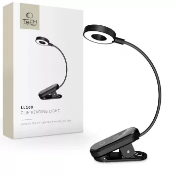 TECH-PROTECT LL100 clip-leeslamp zwart