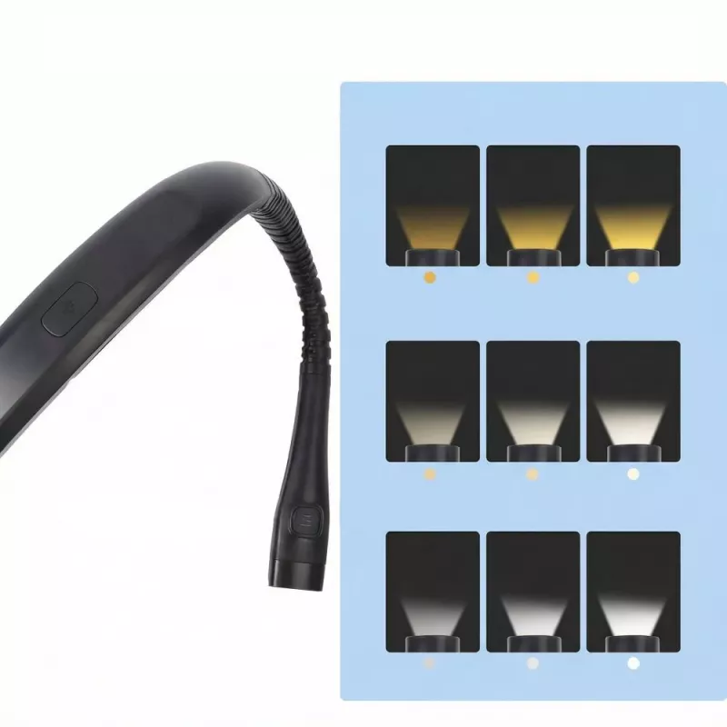TECH-PROTECT LL200 nek-leeslamp zwart