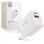 TECH-PROTECT NCA65W-GAN 2-poorts netwerkoplader PD 65W / QC3.0 wit