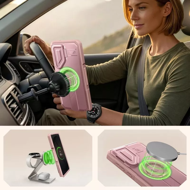 TECH-PROTECT KEVLAR MAGSAFE 2-set GALAXY S26 ULTRA roze