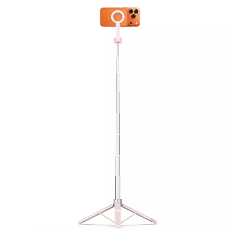 TECH-PROTECT L10S MagSafe Bluetooth selfiestick statief roze/grijs