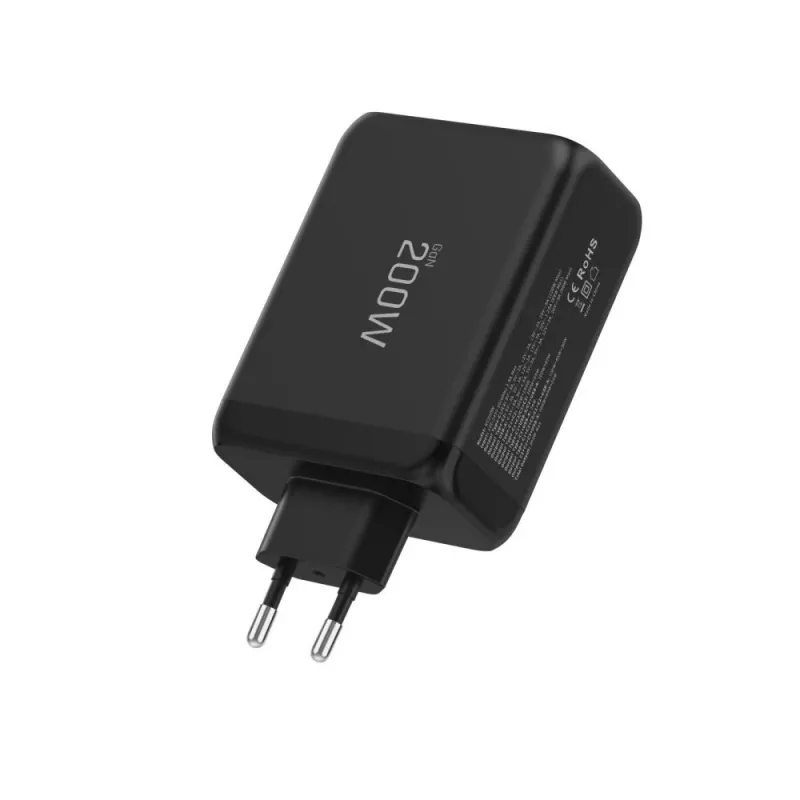 TECH-PROTECT NC200W-GAN 4-poorts netwerkoplader PD 200W / QC3.0 zwart