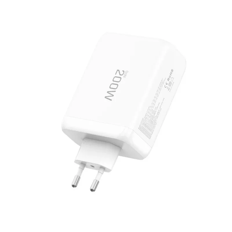 TECH-PROTECT NC200W-GAN 4-poorts netwerkoplader PD 200W / QC3.0 wit