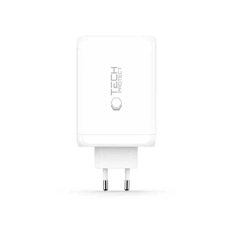 TECH-PROTECT NC240W-GAN 4-poorts netwerkoplader PD 240W / QC3.0 wit