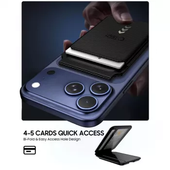 TECH-PROTECT MAGWALLET STAND MAGSAFE UNIVERSELE MAGNETISCHE KAARTHOUDER CARBON