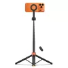 Tech-Protect L10S MagSafe Bluetooth-selfiestick met statief, oranje/zwart