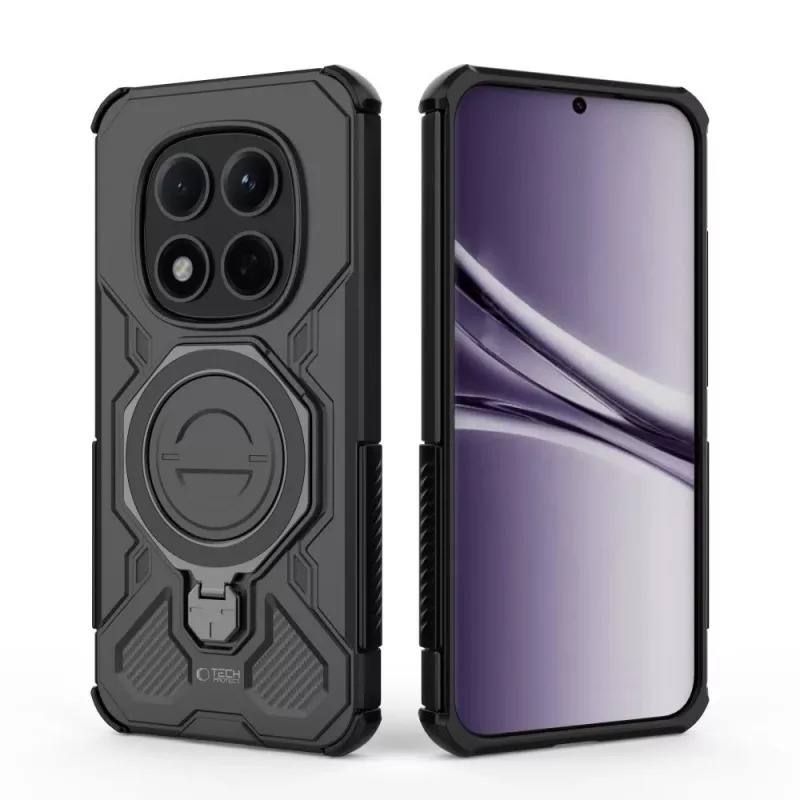Tech-Protect Tacticstand Magsafe Case voor Xiaomi Poco M8 Pro / Redmi Note 15 Pro+ Plus 5G, mat zwart
