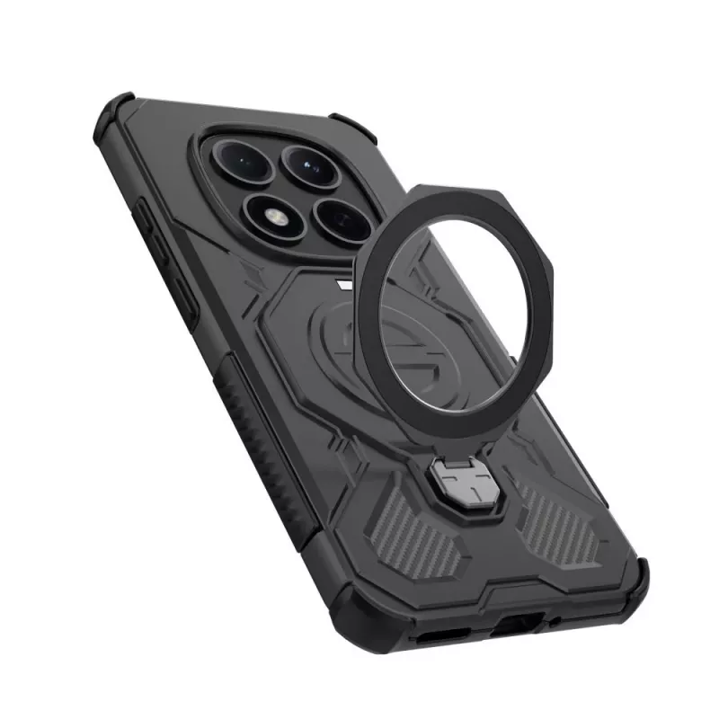 Tech-Protect Tacticstand Magsafe Case voor Xiaomi Poco M8 Pro / Redmi Note 15 Pro+ Plus 5G, mat zwart