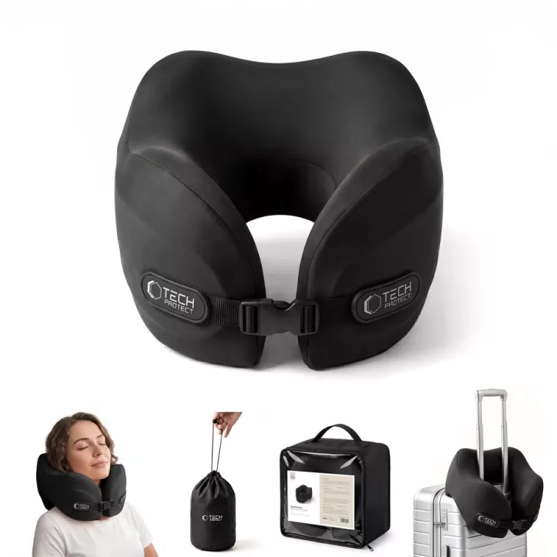 TECH-PROTECT COMFORTREST REISNEKKUSSEN ZWART