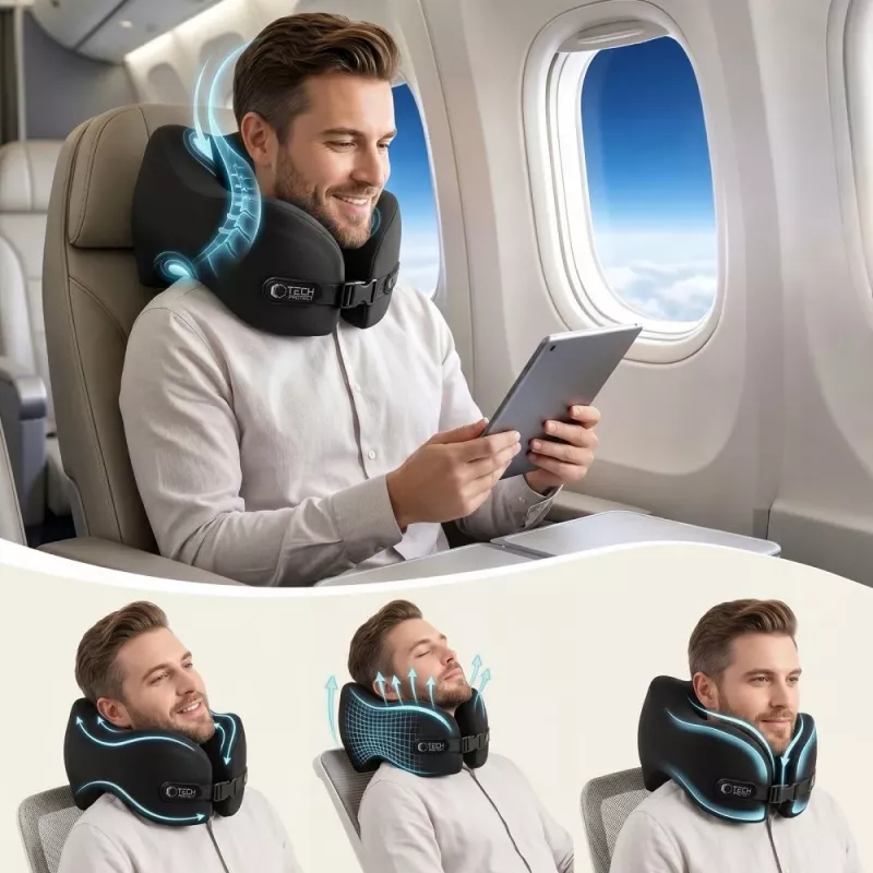 TECH-PROTECT COMFORTREST REISNEKKUSSEN ZWART