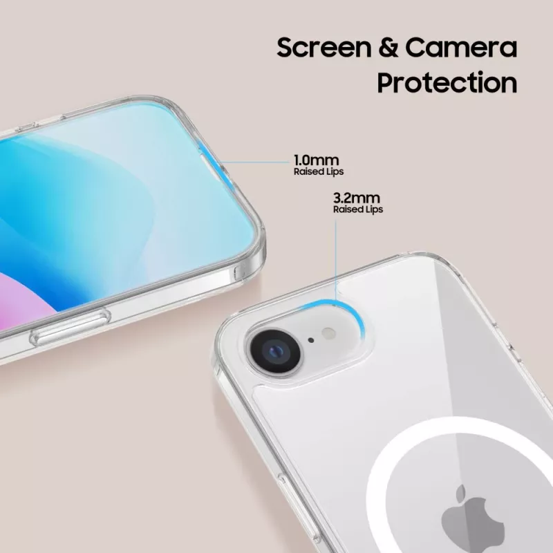 Tech-Protect Flexair Hybrid MagSafe Case voor Apple iPhone 16E/17E, transparant