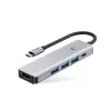 TECH-PROTECT HB01 hub-adapter 5in1 Type-C + USB3.0 + HDMI 4K 60Hz + PD100W spacegrijs