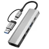 TECH-PROTECT HB03 hub-adapter 5in1 Type-C + USB 2.0 + USB 3.0 + RJ45 spacegrijs
