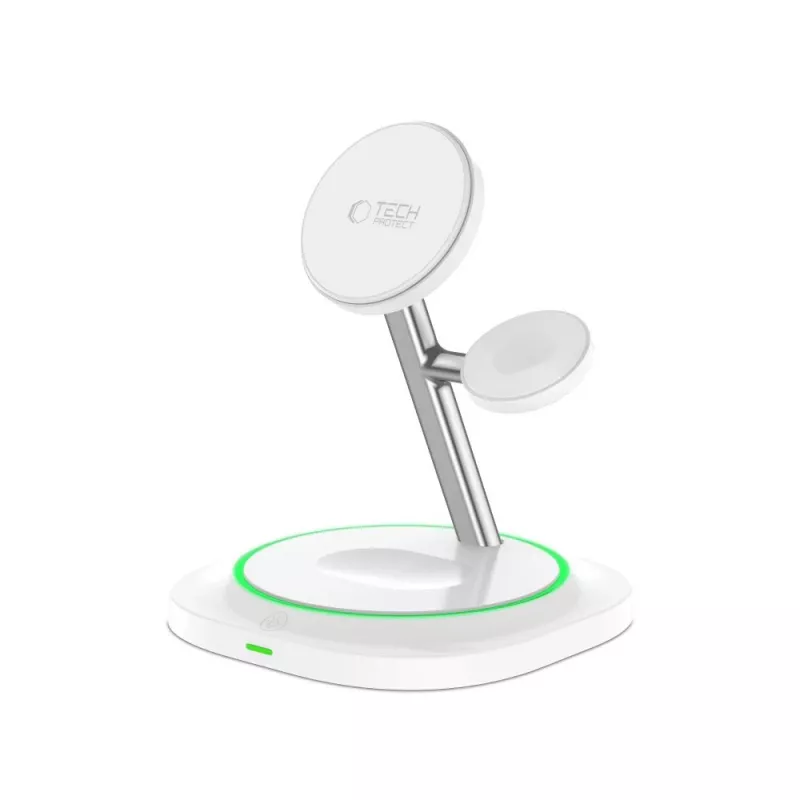 Tech-Protect QI15W-A46 3IN1 MagSafe draadloos oplaadstation wit