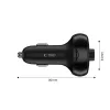 TECH-PROTECT CC06 3-poorts auto-oplader PD 72W + FM-transmitter zwart