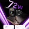 TECH-PROTECT CC06 3-poorts auto-oplader PD 72W + FM-transmitter zwart