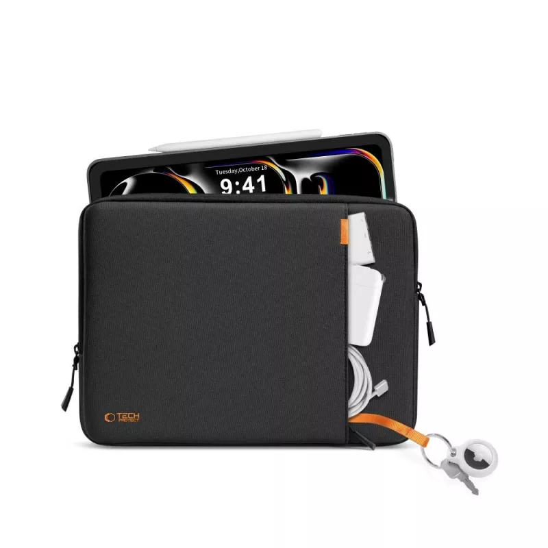 TECH-PROTECT DEFENDER laptop- en tabletsleeve 11-13 inch zwart
