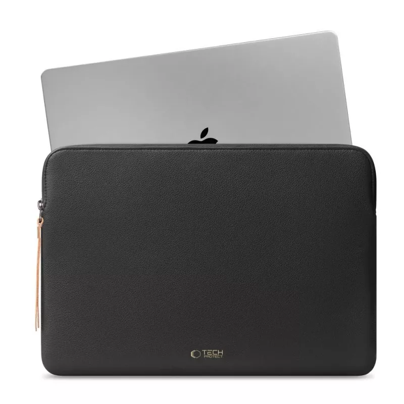 Tech-Protect fleece laptophoes 13-14 inch zwart
