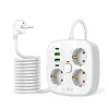 TECH-PROTECT PCS3X4 stekkerdoos 2 USB & 2 Type-C & 3 stopcontacten 200cm wit