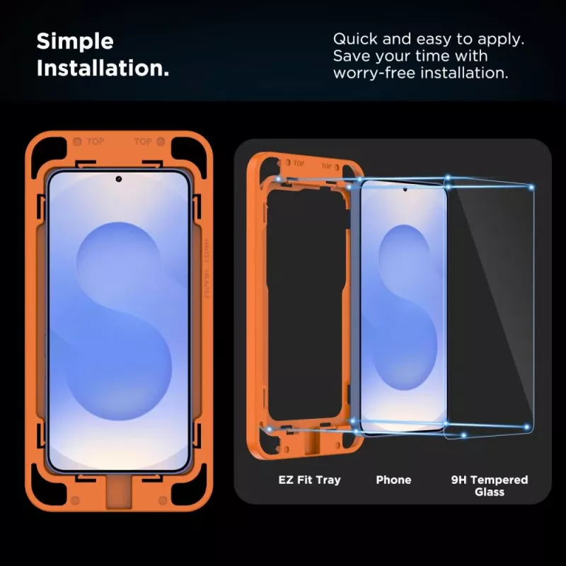 TECH-PROTECT Quick Set+ gehard glas schermbescherming 2-pack voor Samsung Galaxy S24 / S25, transparant