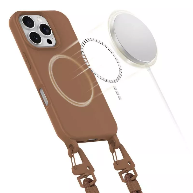 Tech-Protect Magnecklage MagSafe hoes voor iPhone 16 Pro Max bruin