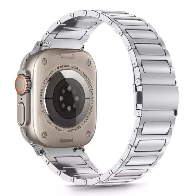 TECH-PROTECT STAINLESS CLASSIC APPLE WATCH 8 / 9 / 10 / 11 / SE / ULTRA (44 / 45 / 46 / 49 MM) ZILVER