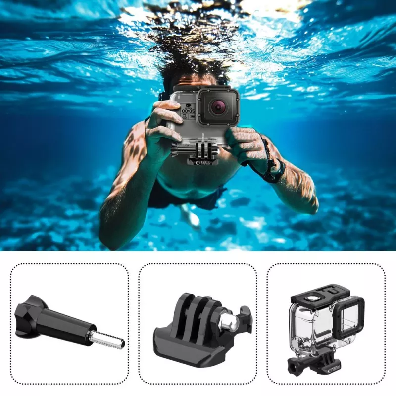 TECH-PROTECT GA200 waterdichte behuizing voor GoPro Hero 5 / 6 / 7 transparant