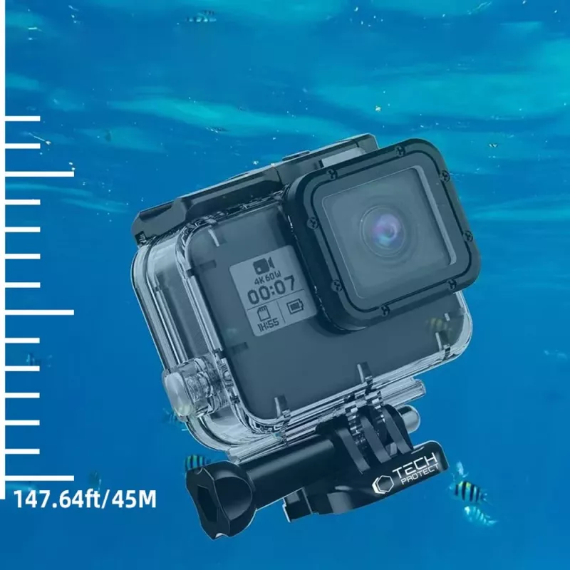 TECH-PROTECT GA200 waterdichte behuizing voor GoPro Hero 5 / 6 / 7 transparant