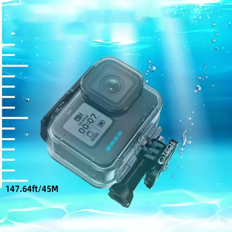 TECH-PROTECT GA200 waterdichte behuizing voor GoPro Hero 9 / 10 / 11 / 12 / 13 - transparant