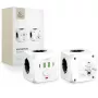TECH-PROTECT PCL3X4 stekkerdoos 3 Schuko-stopcontacten 2 USB-A 2 USB-C 2m wit