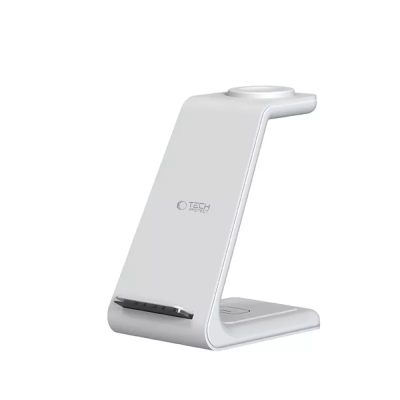 TECH-PROTECT QI15W-A36 3-in-1 draadloze oplader voor Apple wit