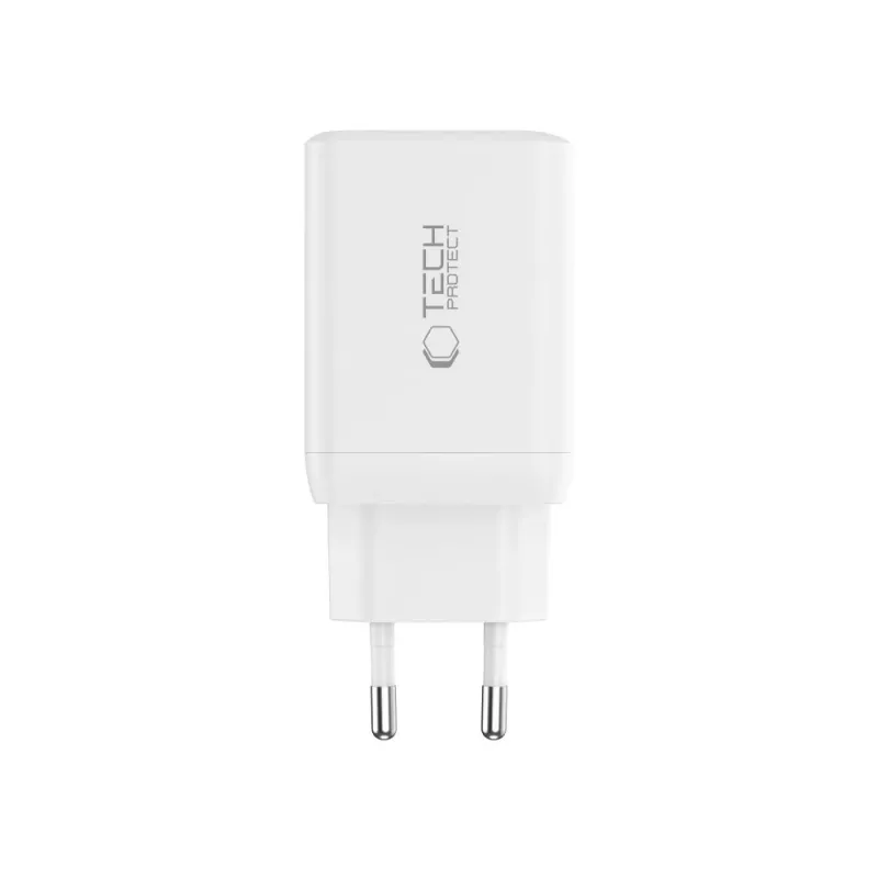 TECH-PROTECT NC45W-GAN 2-poorts netwerkoplader PD 45W wit